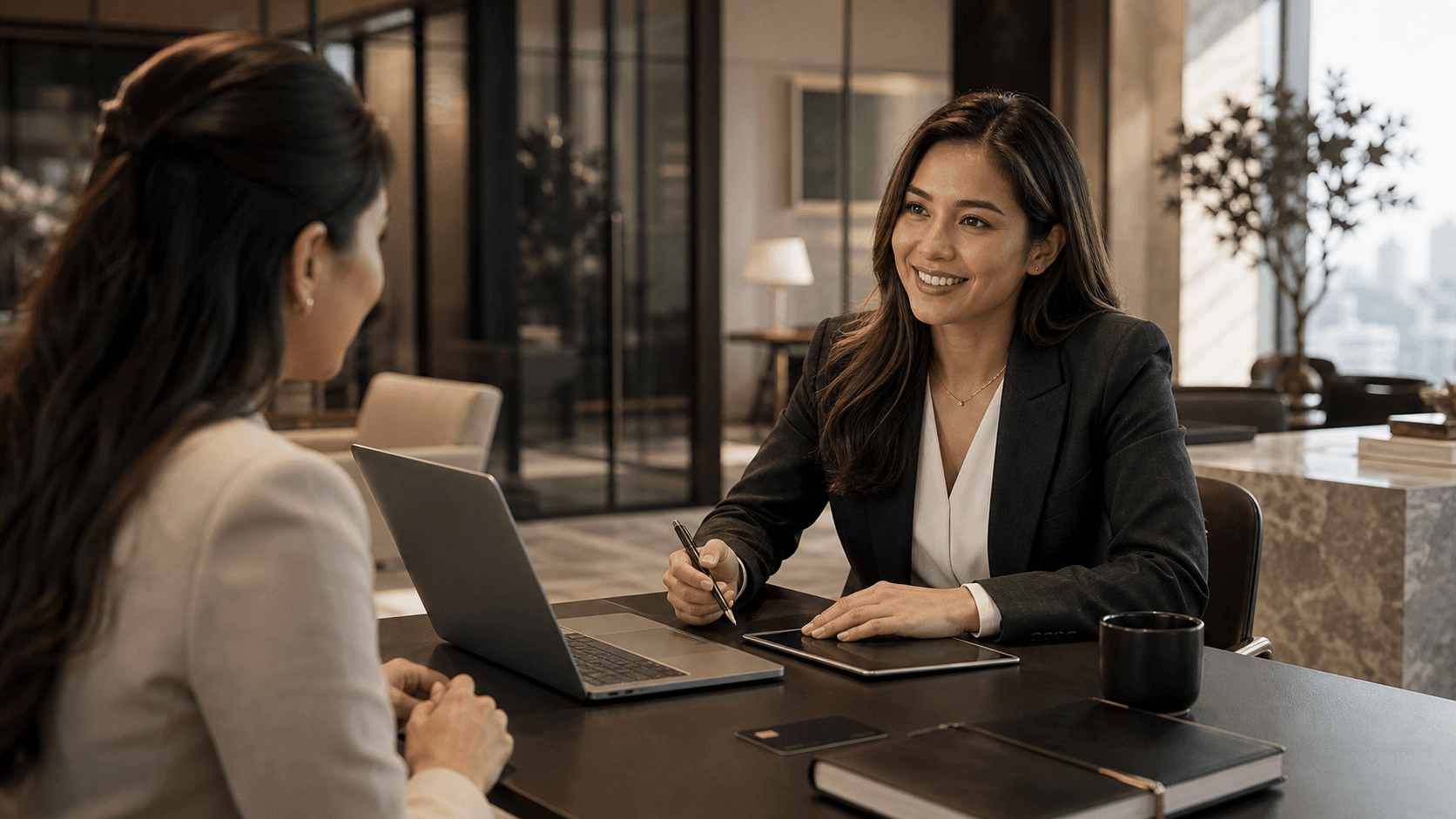 Secure banking dashboard used for responsible client service